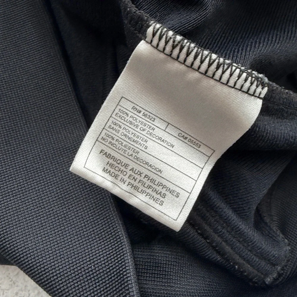 Nike Mens Full Zip Hoodie Black Spellout Logo Polyester Track Jacket Large‎